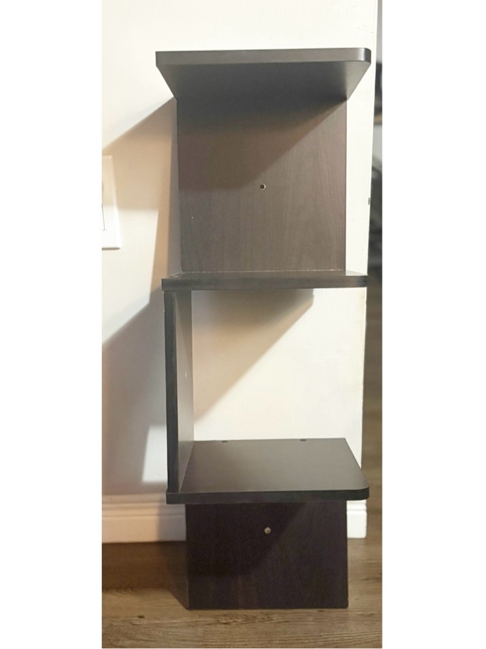 Modern Black Wall Shelf - Sleek Floating 3-Tier Display